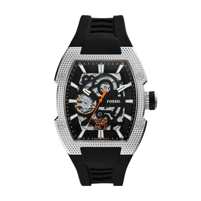 Fossil Machine X-1 Automatic Black Skeleton Dial Black Silicone Strap Men's Watch ME3282 - view 1