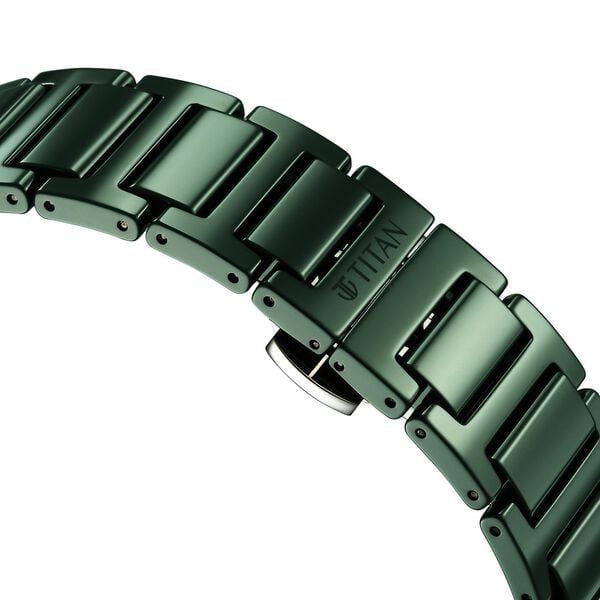 Titan Edge Ceramic Glossy Green Dial Ceramic Strap Men's Watch 1696QC06 - view 4