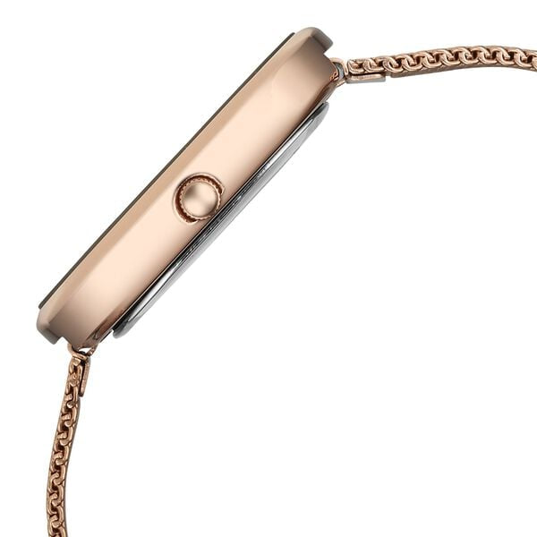 Fastrack Vyb Mirage Silver Dial Rose Gold Stainless Steel Strap Women's Watch FV60095WM01 - view 5