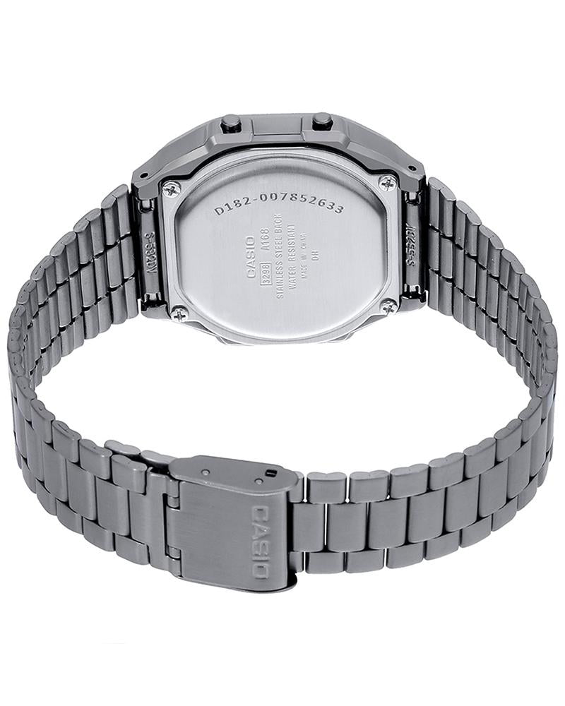 Casio Vintage Digital Black Stainless Steel Strap Unisex Watch A168WGG-1B - view 3