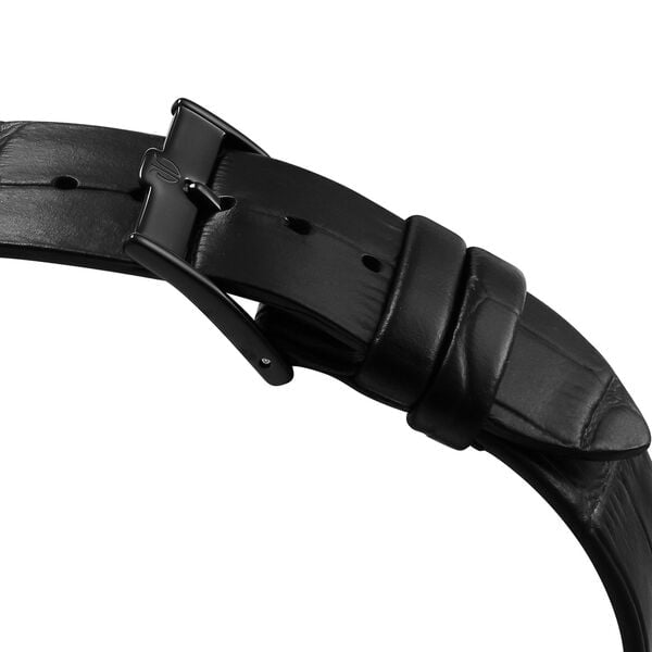 Titan Edge Black Dial Black Leather Strap Men's Watch 1596NL01 - view 5