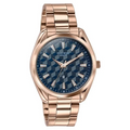 Sonata Poze Blue Dial Rose Gold Stainless Steel Strap Men's Watch SP70066WM01 - view 1