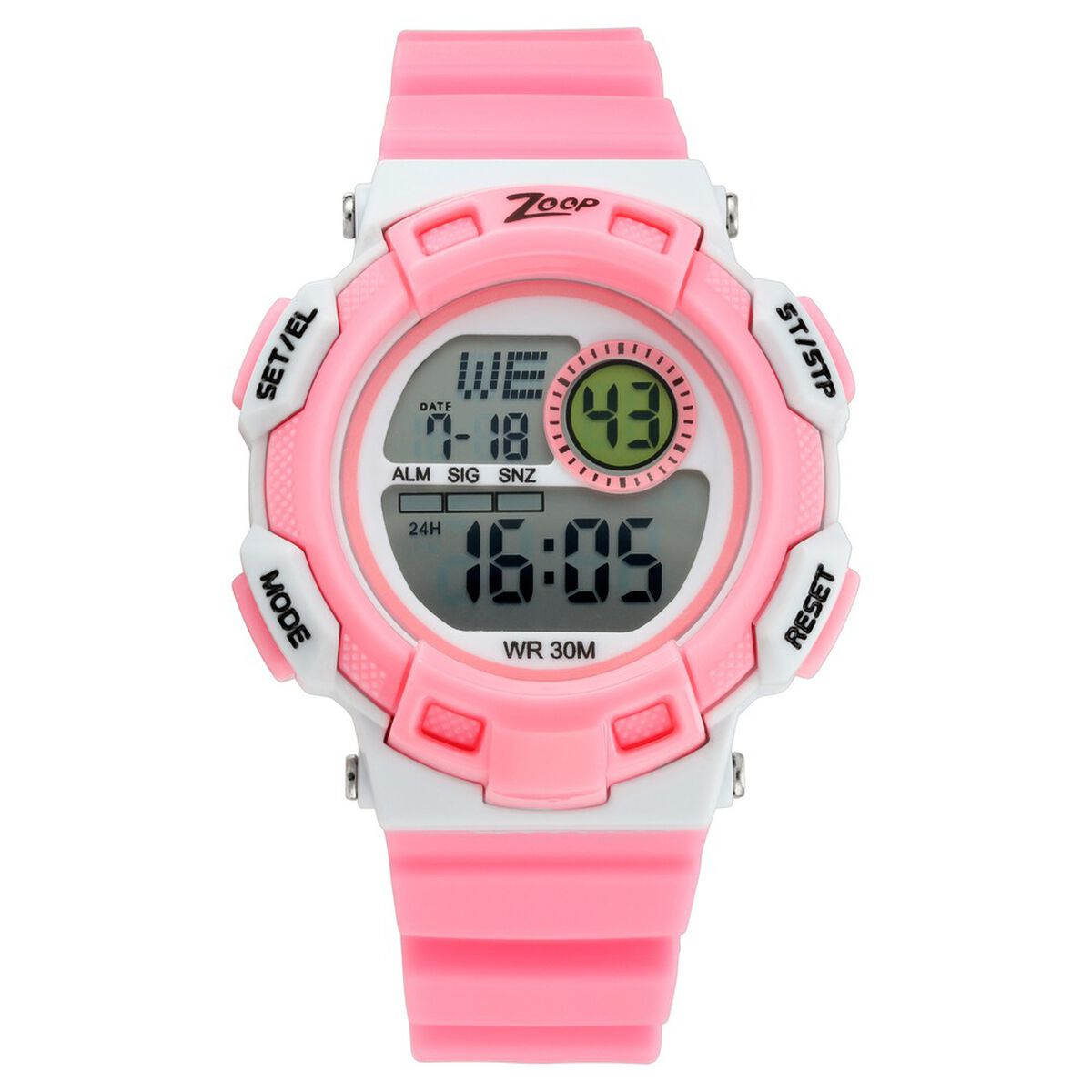 Zoop By Titan Digital Dial Pink Plastic Strap Kids' Watch 16009PP05 - view 1
