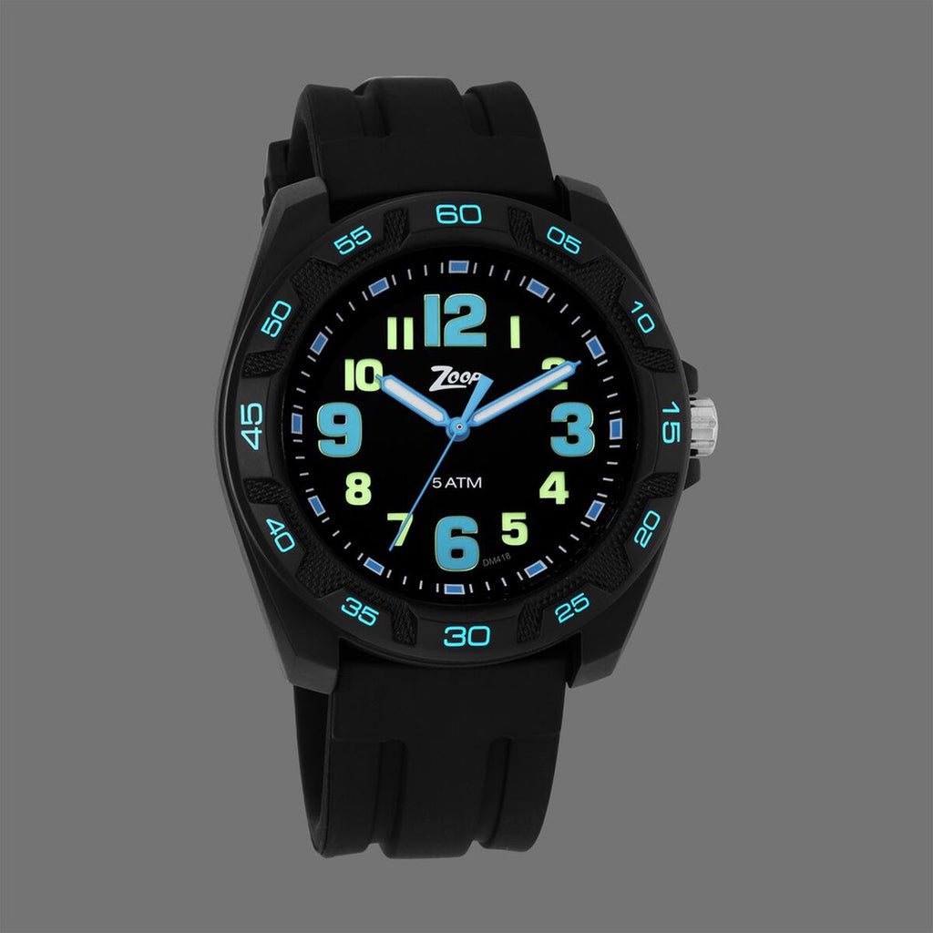 Zoop By Titan Glow Black Dial Black Silicone Strap Kids' Watch 16016PP02 - view 2
