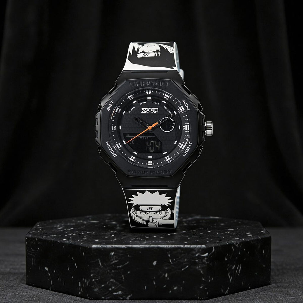 Zoop By Titan Black Dial White PU Strap Kids' Watch 16053PP01 - view 1
