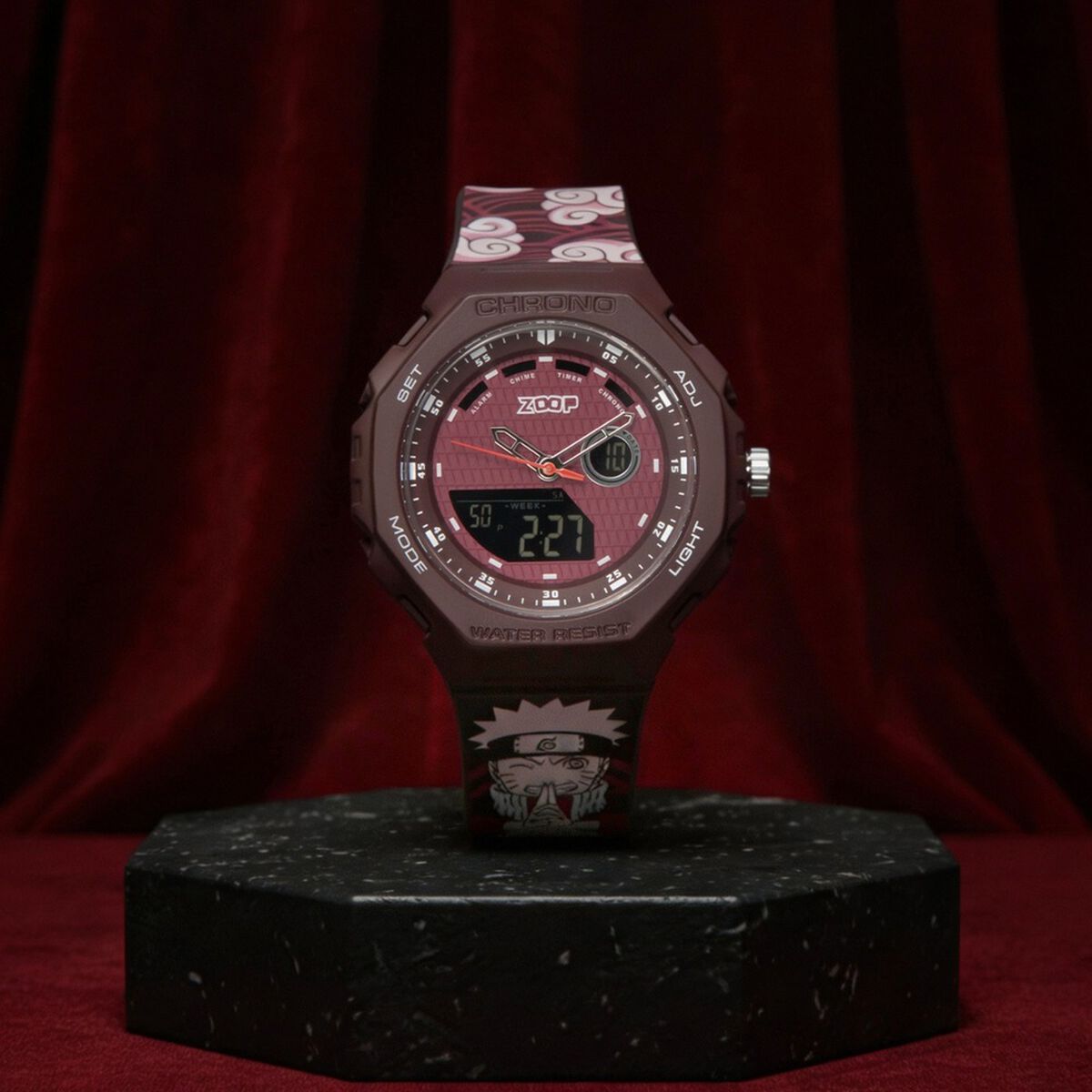 Zoop By Titan Maroon Dial Maroon PU Strap Kids' Watch 16053PP03 - view 1