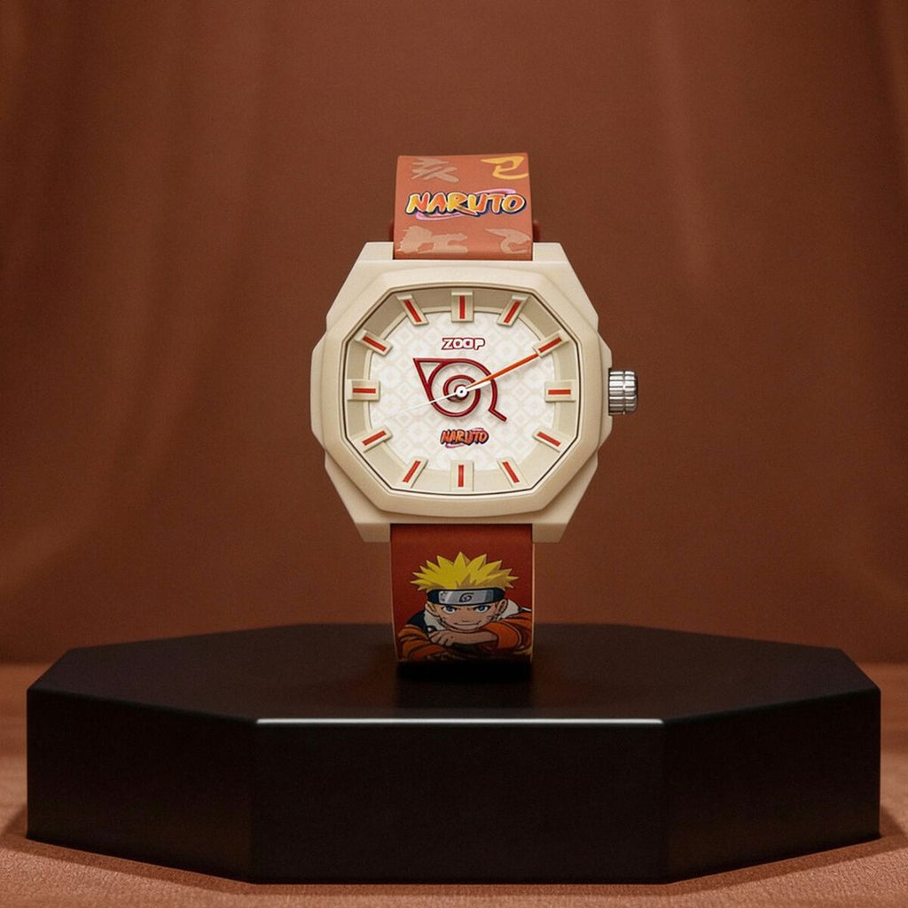 Zoop By Titan Beige Dial Orange Silicone Strap Kids' Watch 16054PP01 - view 1