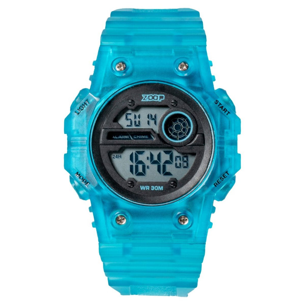 Zoop By Titan Mystic Digi Black Dial Transparent Blue PU Strap Kids' Watch 16063PP01W - view 2