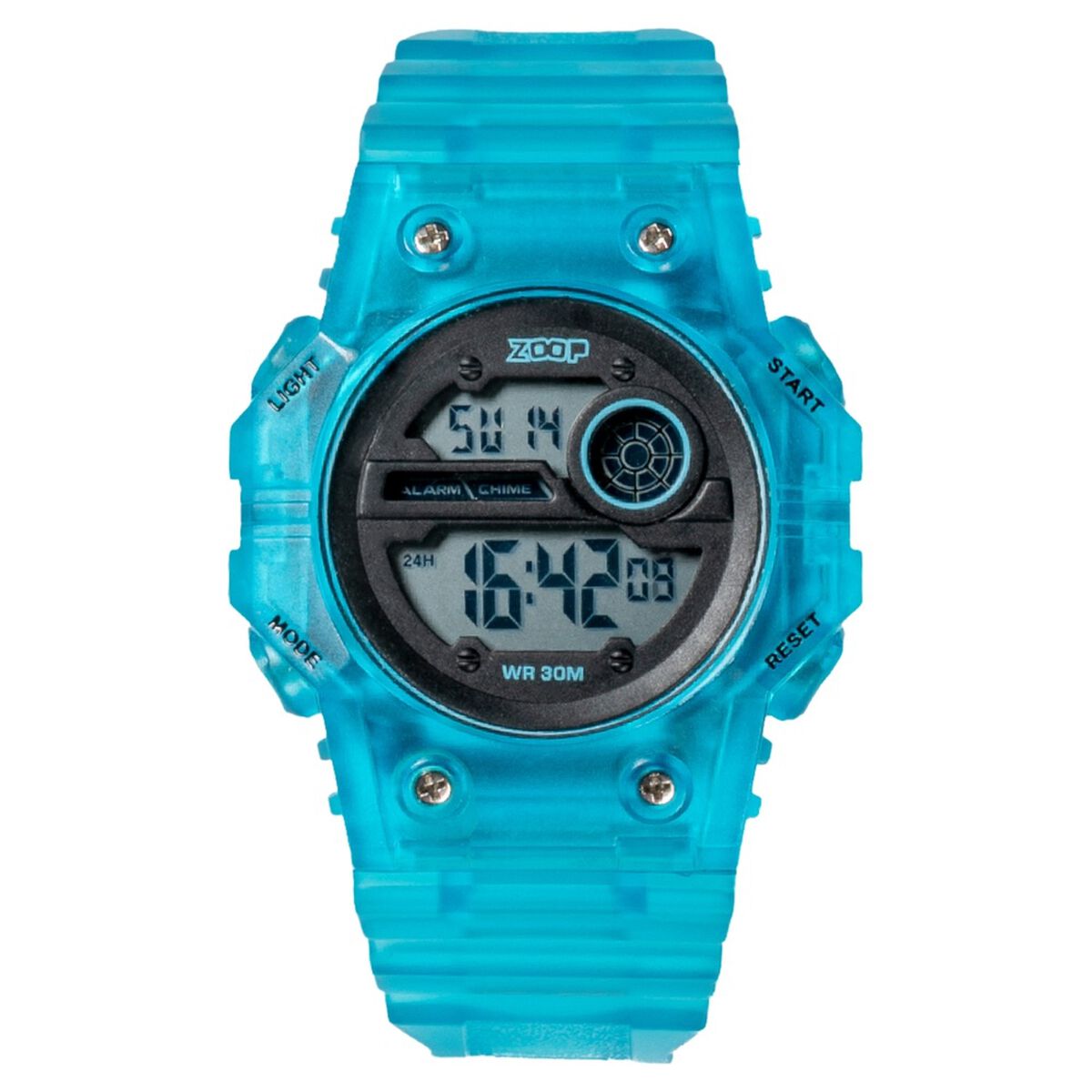 Zoop By Titan Mystic Digi Black Dial Transparent Blue PU Strap Kids' Watch 16063PP01W - view 2