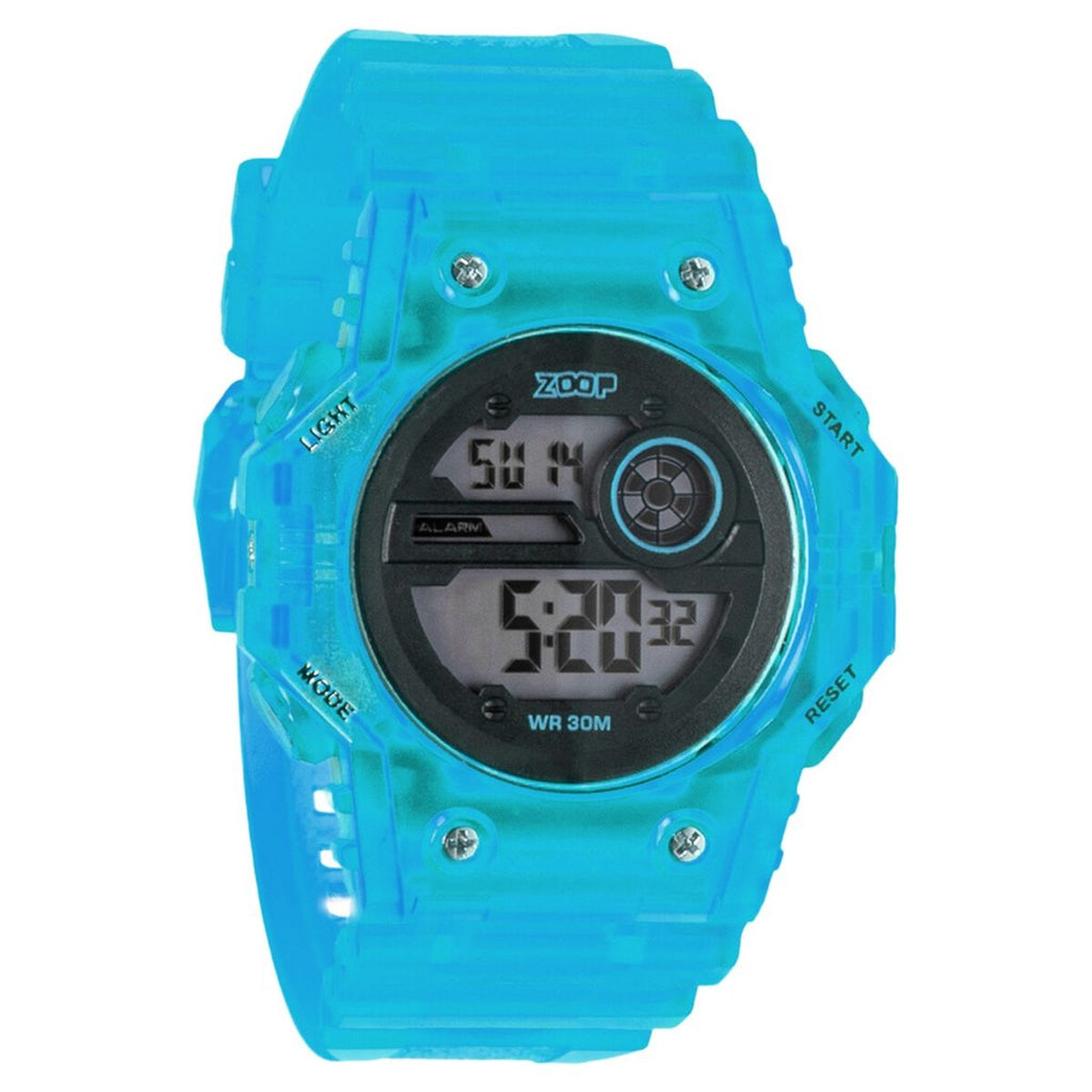 Zoop By Titan Mystic Digi Black Dial Transparent Blue PU Strap Kids' Watch 16063PP01W - view 3