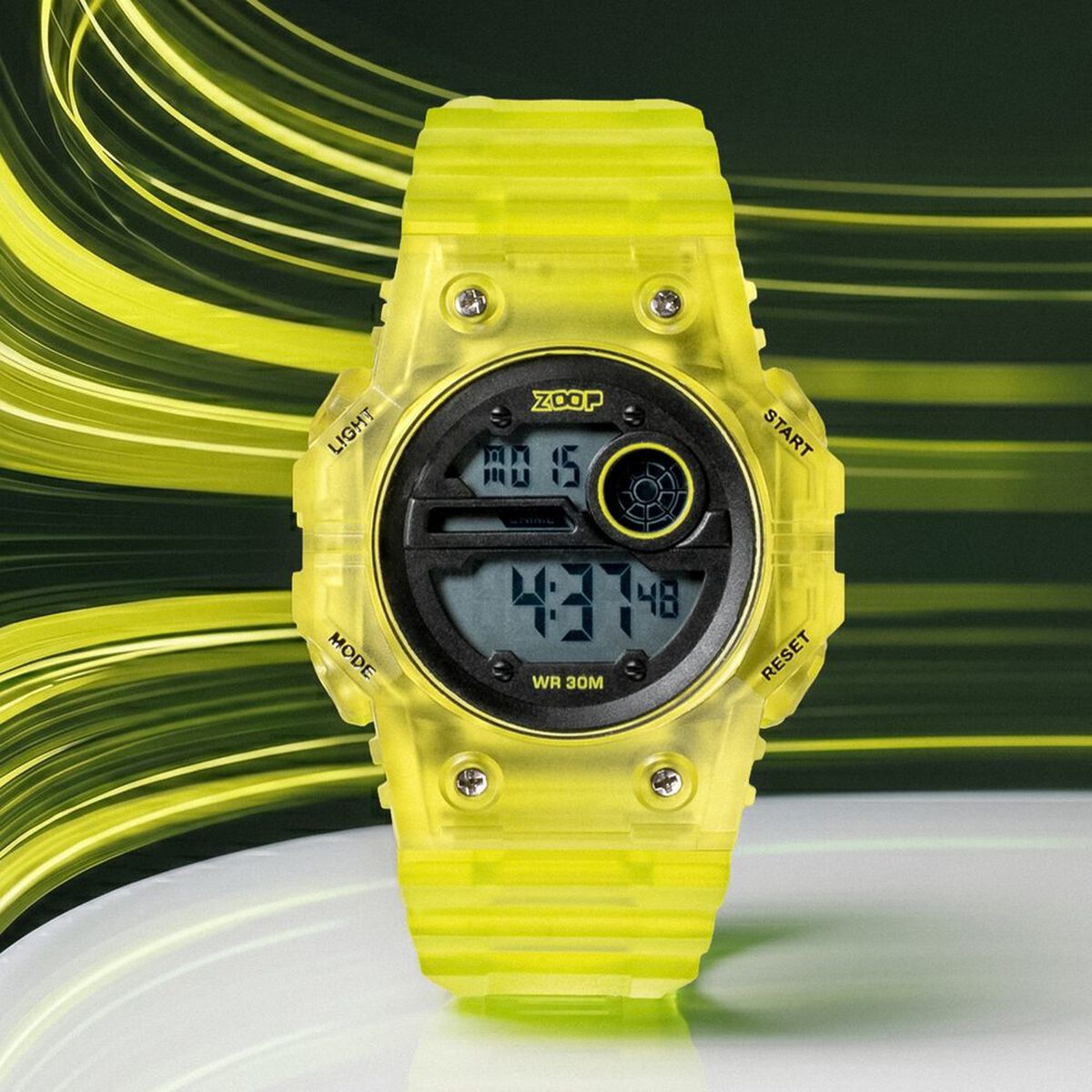 Zoop By Titan Mystic Digi Black Dial Transparent Green PU Strap Kids' Watch 16063PP02W - view 1
