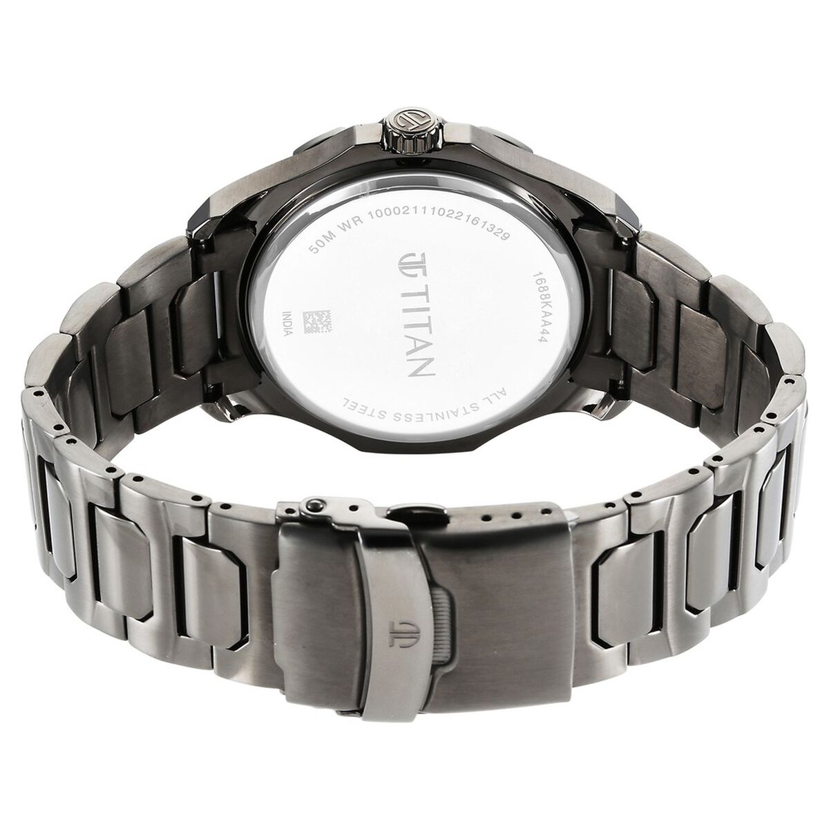 Titan Regalia Premium Blue Dial Grey Stainless Steel Strap Men's Watch 1688KM07 - view 5