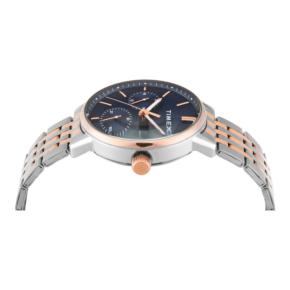 Timex Trendline Blue Dial Two-Tone Stainless Steel Strap Men's Watch TWEG25409 - view 3