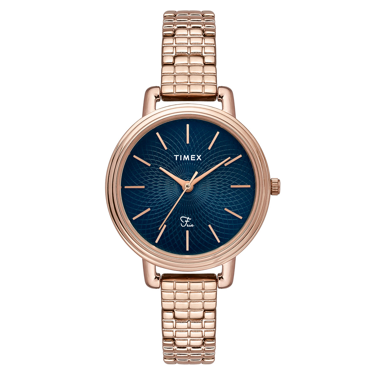 Timex Fria Blue Dial Rose Gold Bracelet Strap Women's Watch TWEL23901 - view 1