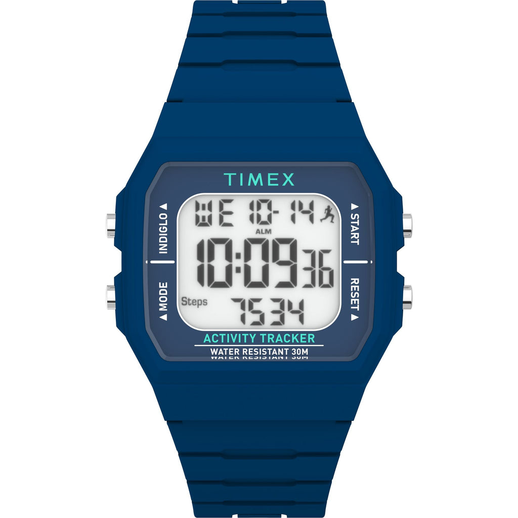 Timex Activity Tracker Grey Digital Dial Blue Silicone Strap Men's Watch TW5M55700JQ - view 1