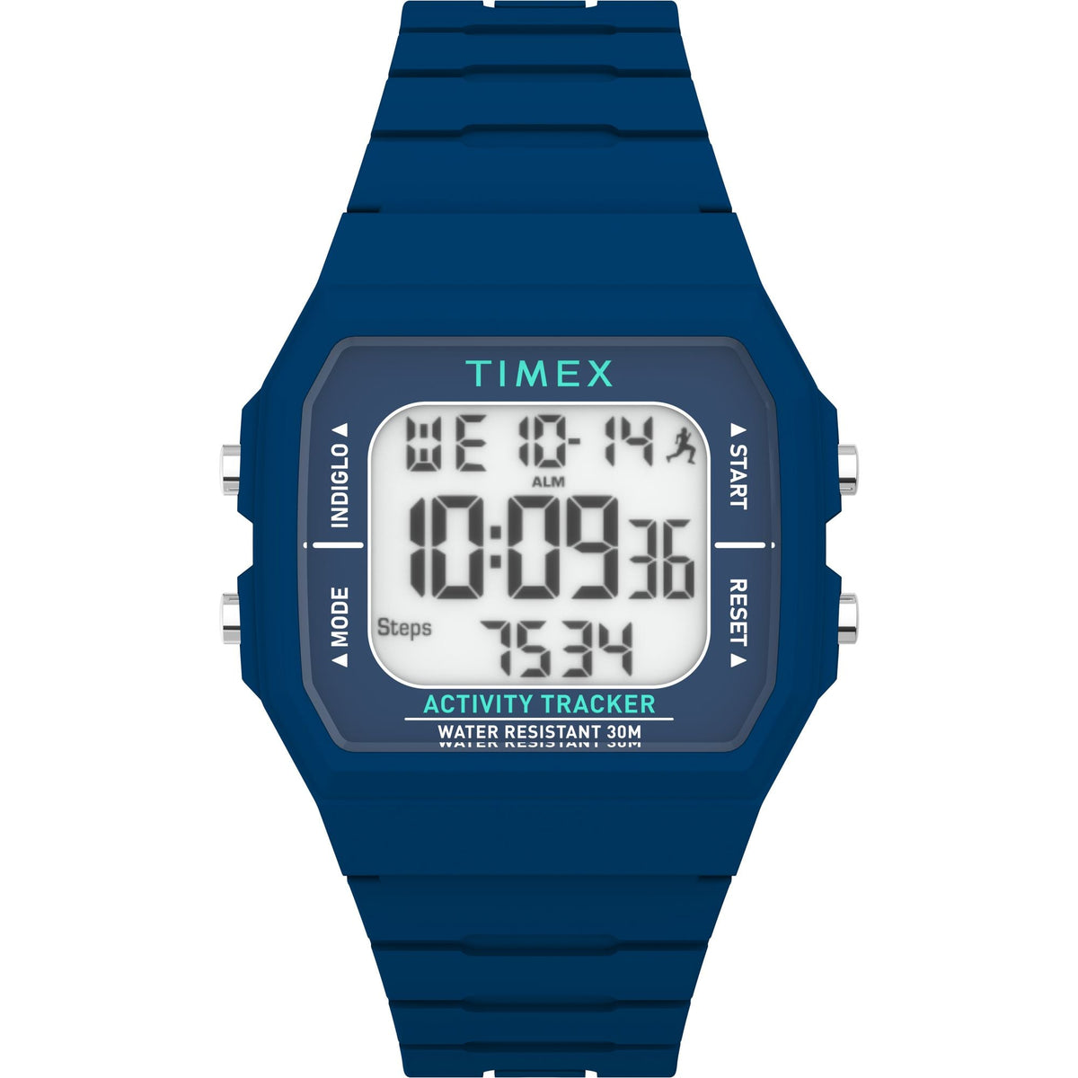 Timex Activity Tracker Grey Digital Dial Blue Silicone Strap Men's Watch TW5M55700JQ - view 1