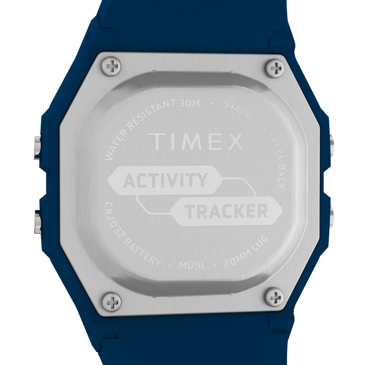 Timex Activity Tracker Grey Digital Dial Blue Silicone Strap Men's Watch TW5M55700JQ - view 4