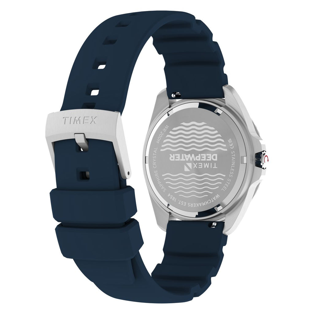 Timex Deepwater Arctic Blue Dial Blue Rubber Strap Men's Watch TW3A01900UJ - view 5