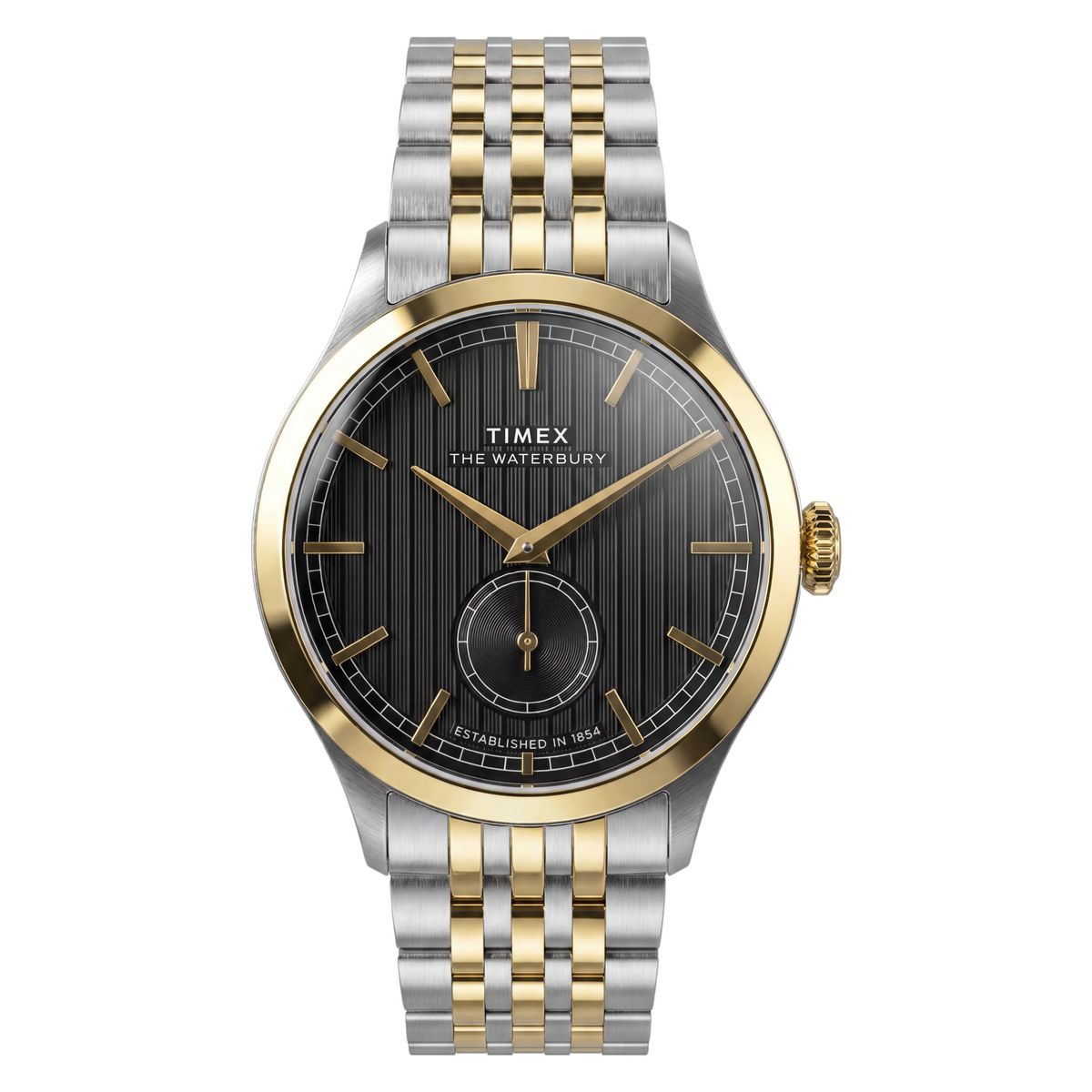 Timex Waterbury Classic Black Dial Two-Tone Stainless Steel Strap Men's Watch TW2Y91900UJ - view 1