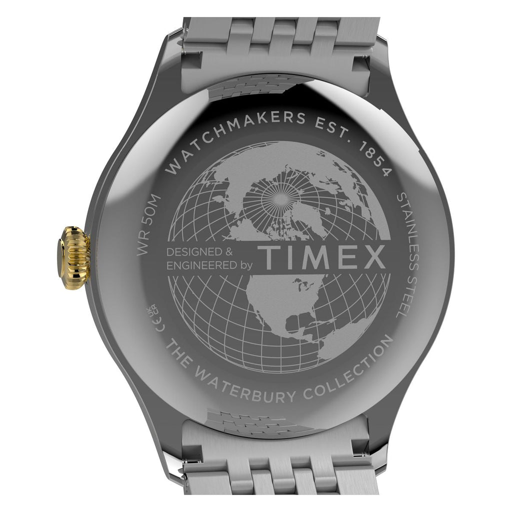 Timex Waterbury Classic Black Dial Two-Tone Stainless Steel Strap Men's Watch TW2Y91900UJ - view 7