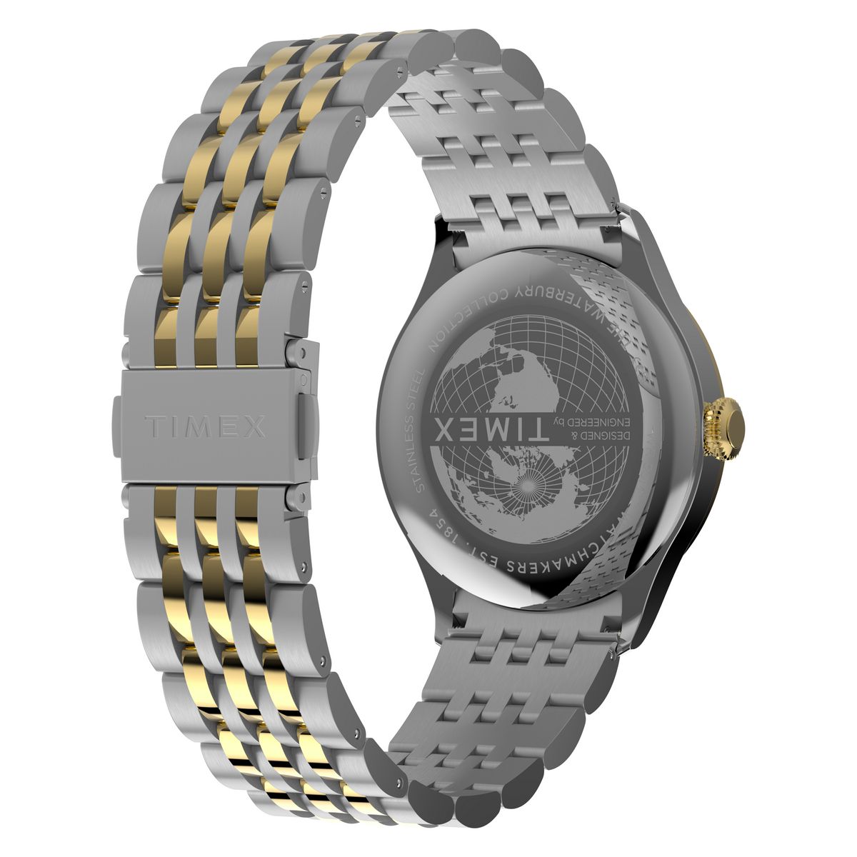 Timex Waterbury Classic Black Dial Two-Tone Stainless Steel Strap Men's Watch TW2Y91900UJ - view 5