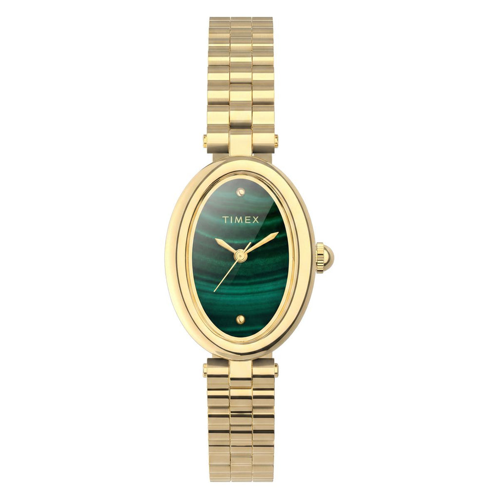 Timex Cavatina Green Dial Gold Stainless Steel Strap Women's Watch TW2Y86100UJ - view 1