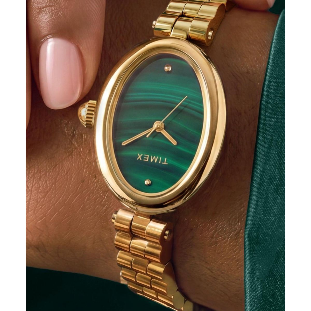 Timex Cavatina Green Dial Gold Stainless Steel Strap Women's Watch TW2Y86100UJ - view 2