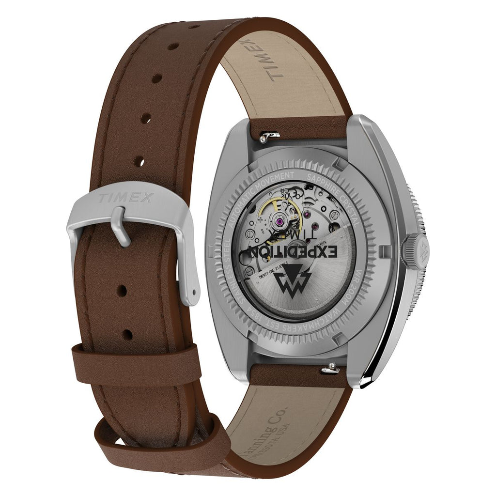 Timex Expedition Pioneer Automatic Blue Dial Brown Leather Strap Men's Watch TW2Y87500UJ - view 5