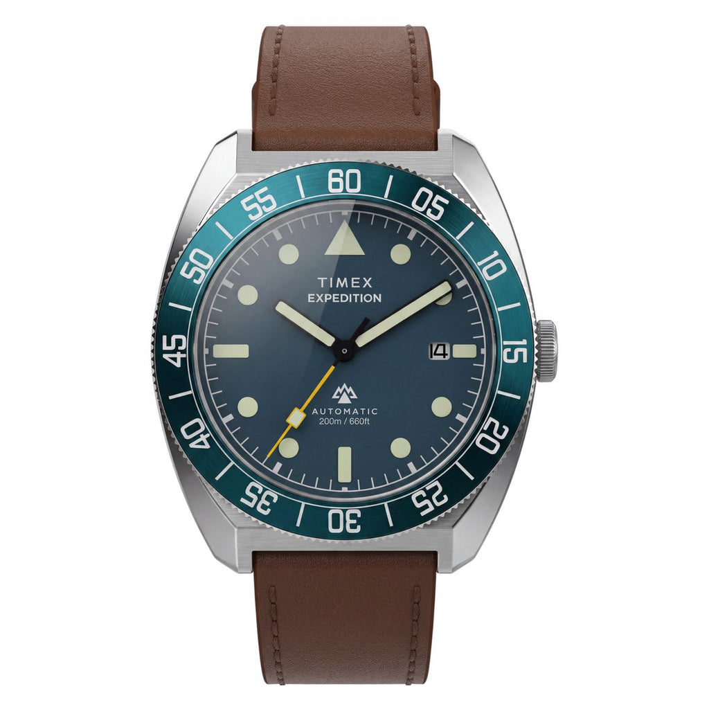 Timex Expedition Pioneer Automatic Blue Dial Brown Leather Strap Men's Watch TW2Y87500UJ - view 1