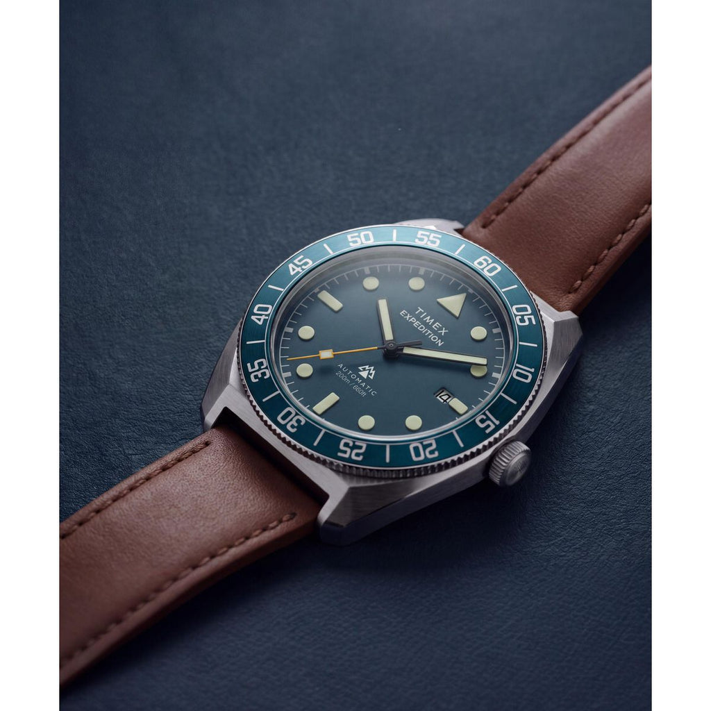 Timex Expedition Pioneer Automatic Blue Dial Brown Leather Strap Men's Watch TW2Y87500UJ - view 7