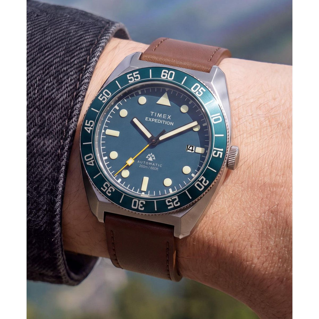 Timex Expedition Pioneer Automatic Blue Dial Brown Leather Strap Men's Watch TW2Y87500UJ - view 4