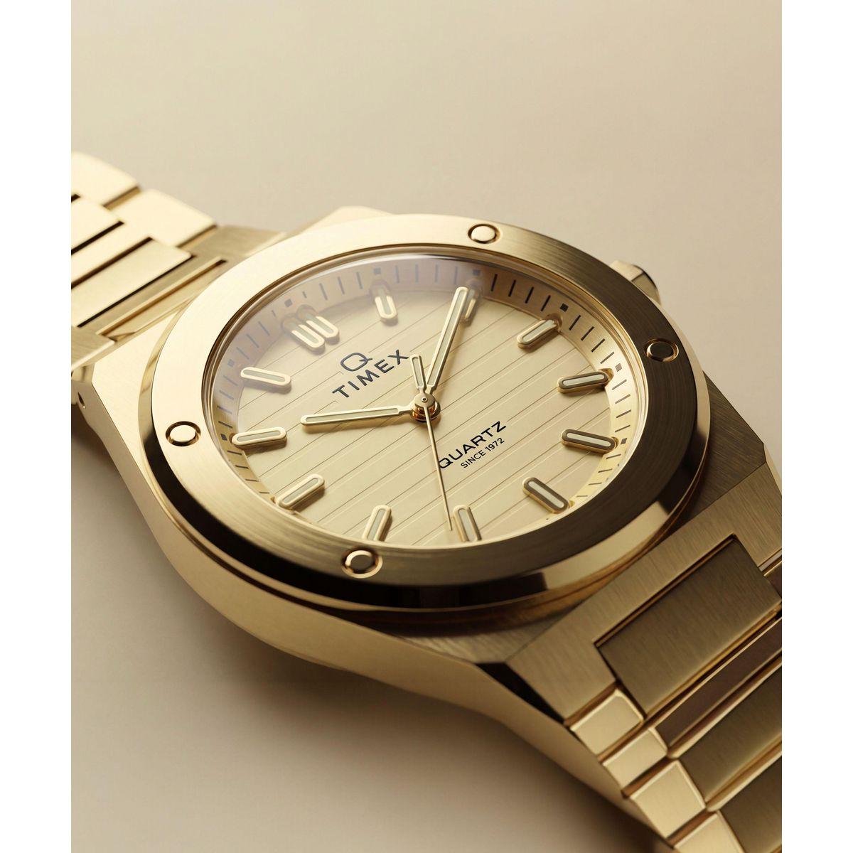 Timex Q Marbella Gold Dial Gold Stainless Steel Strap Women's Watch TW2Y82000UJ - view 3
