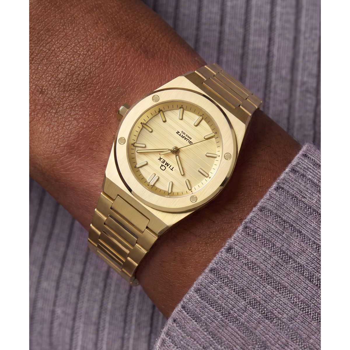 Timex Q Marbella Gold Dial Gold Stainless Steel Strap Women's Watch TW2Y82000UJ - view 2