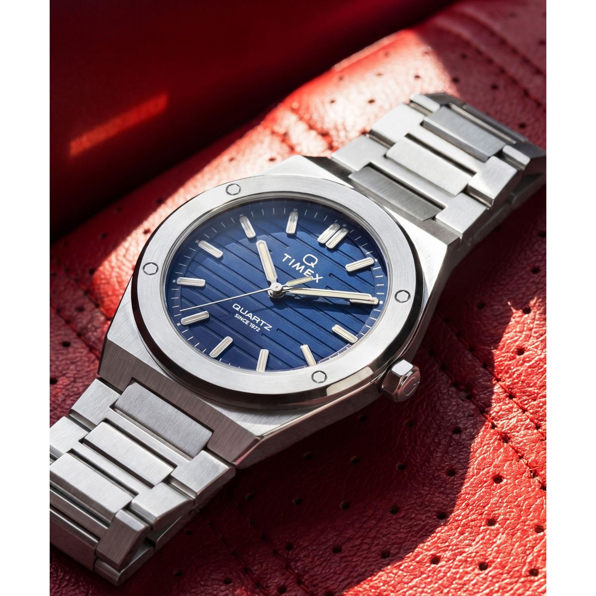 Timex Q Marbella Blue Dial Silver Stainless Steel Strap Men's Watch TW2Y81400UJ - view 6