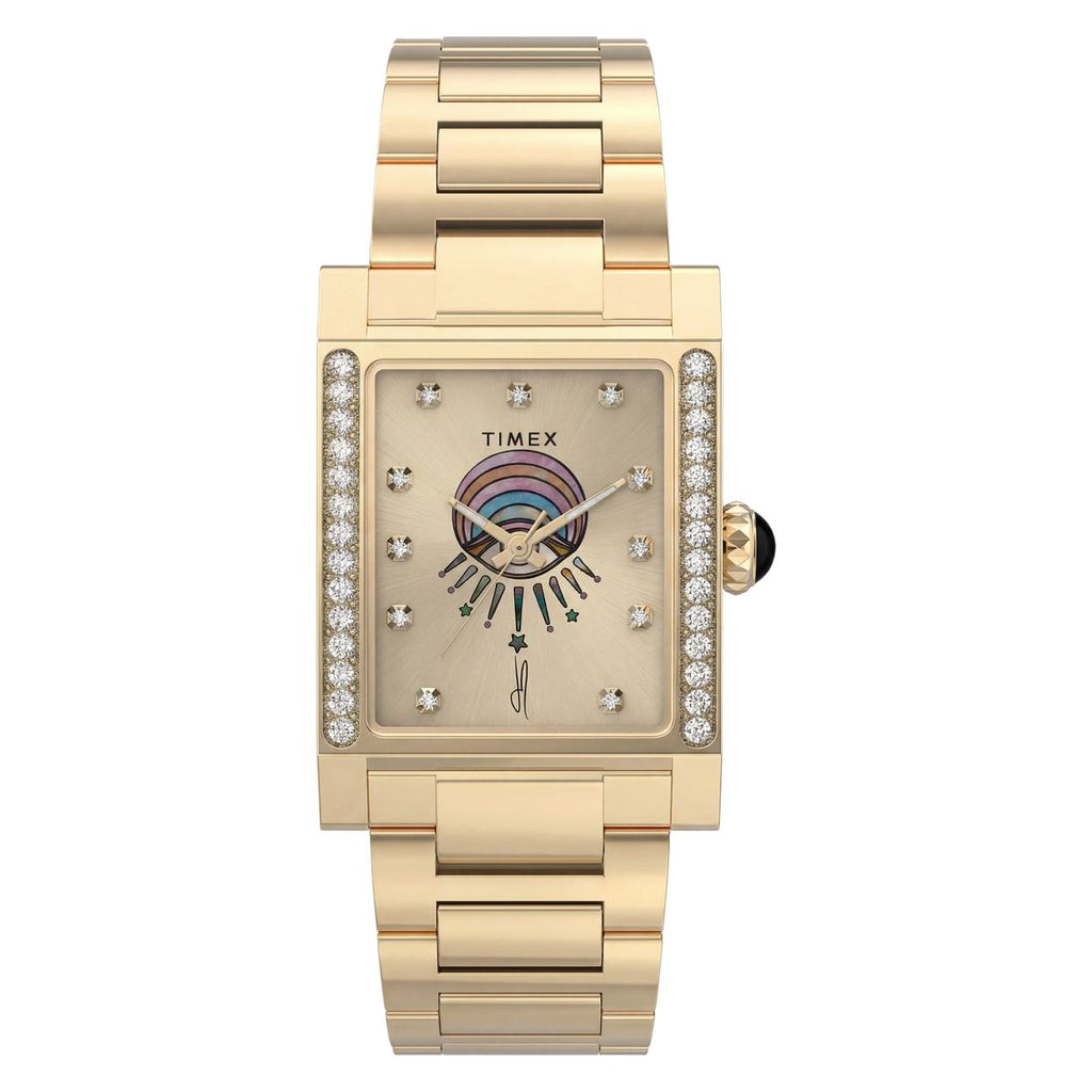 Timex x Jacquie Aiche Gold Dial Gold Stainless Steel Strap Women's Watch TW6A15200X6 - view 1