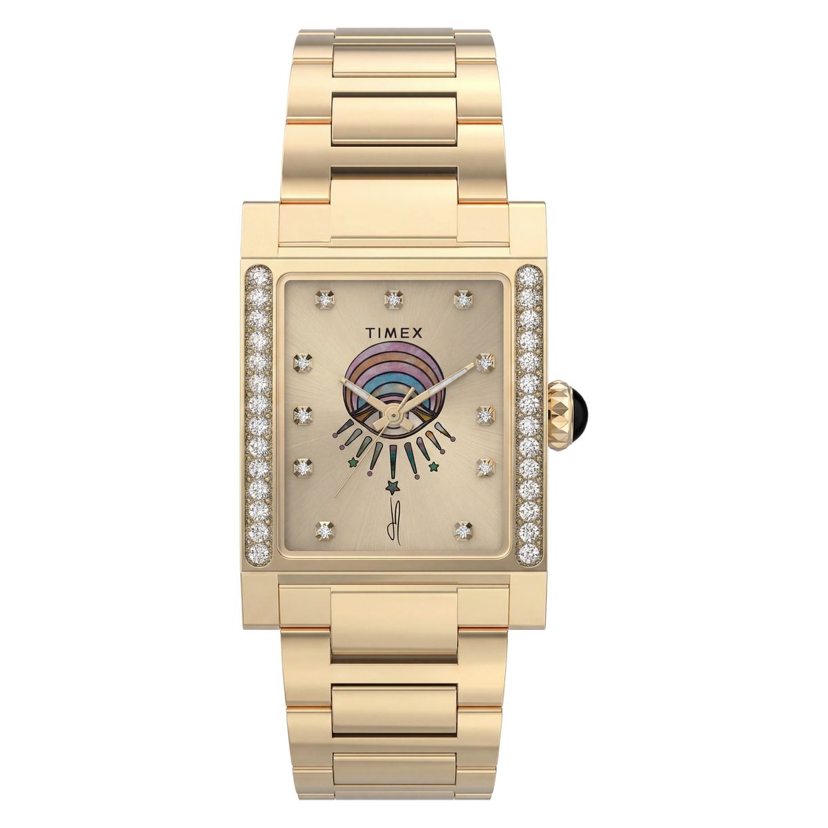 Timex x Jacquie Aiche Gold Dial Gold Stainless Steel Strap Women's Watch TW6A15200X6 - view 1