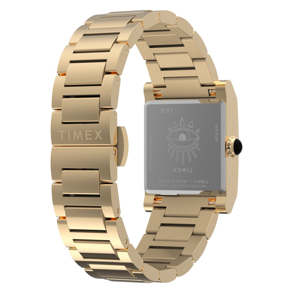 Timex x Jacquie Aiche Gold Dial Gold Stainless Steel Strap Women's Watch TW6A15200X6 - view 5