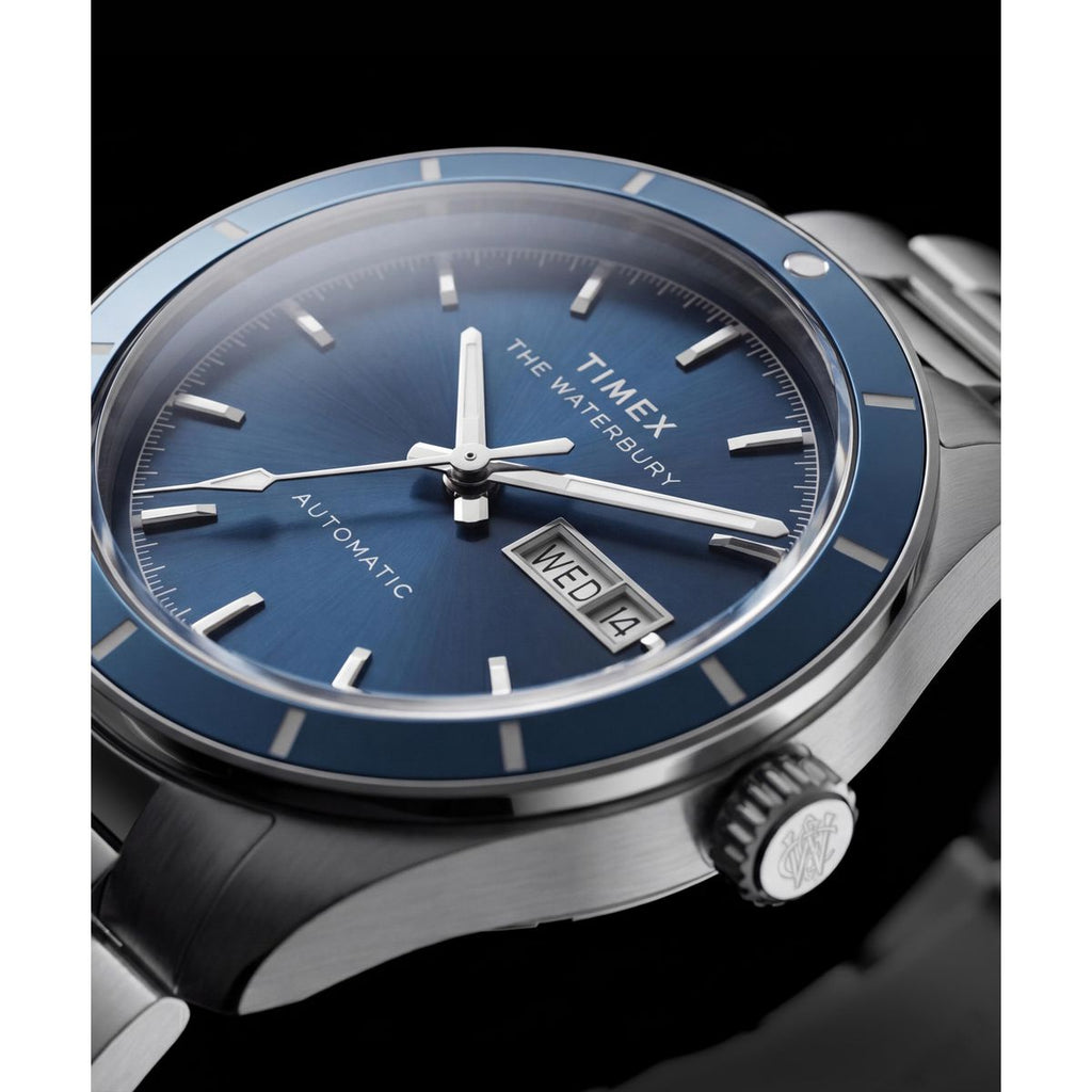 Timex Waterbury Automatic Blue Dial Silver Stainless Steel Strap Men's Watch TW2Y94100UJ - view 7