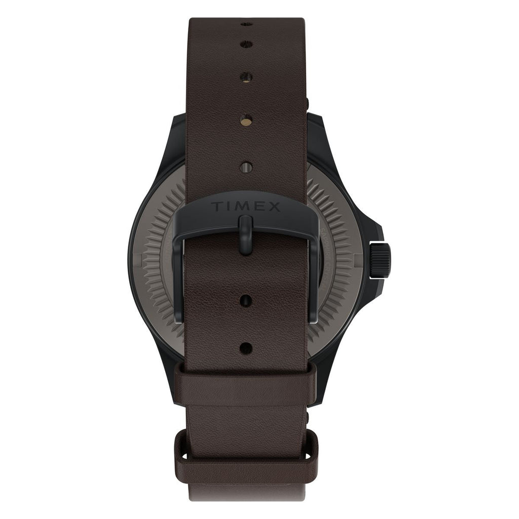 Timex Expedition Titanium Automatic Black Dial Brown Leather Strap Men's Watch TW2Y90900UJ - view 3