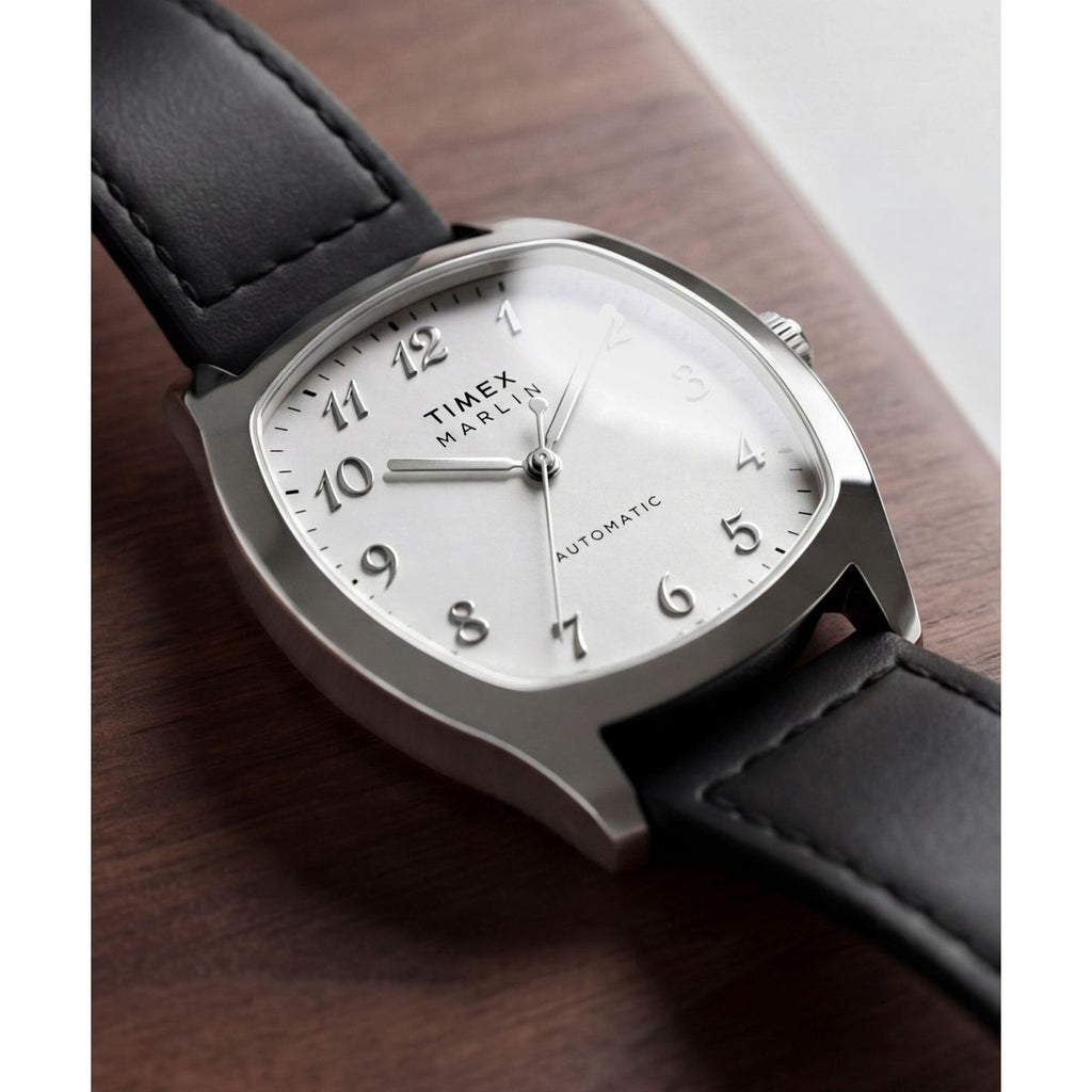 Timex Marlin Chatham Automatic White Dial Black Leather Strap Men's Watch TW2Y84300IK - view 4