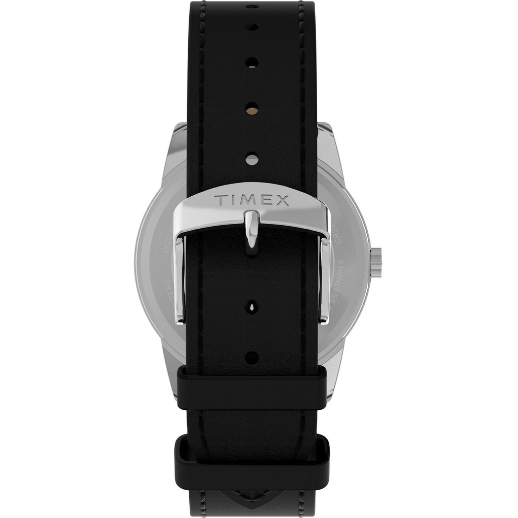 Timex Easy Reader Black Dial Black Leather Strap Men's Watch TW2Y12800JQ - view 3