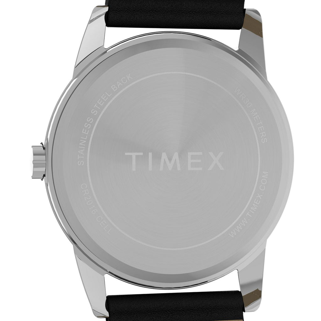 Timex Easy Reader Black Dial Black Leather Strap Men's Watch TW2Y12800JQ - view 7