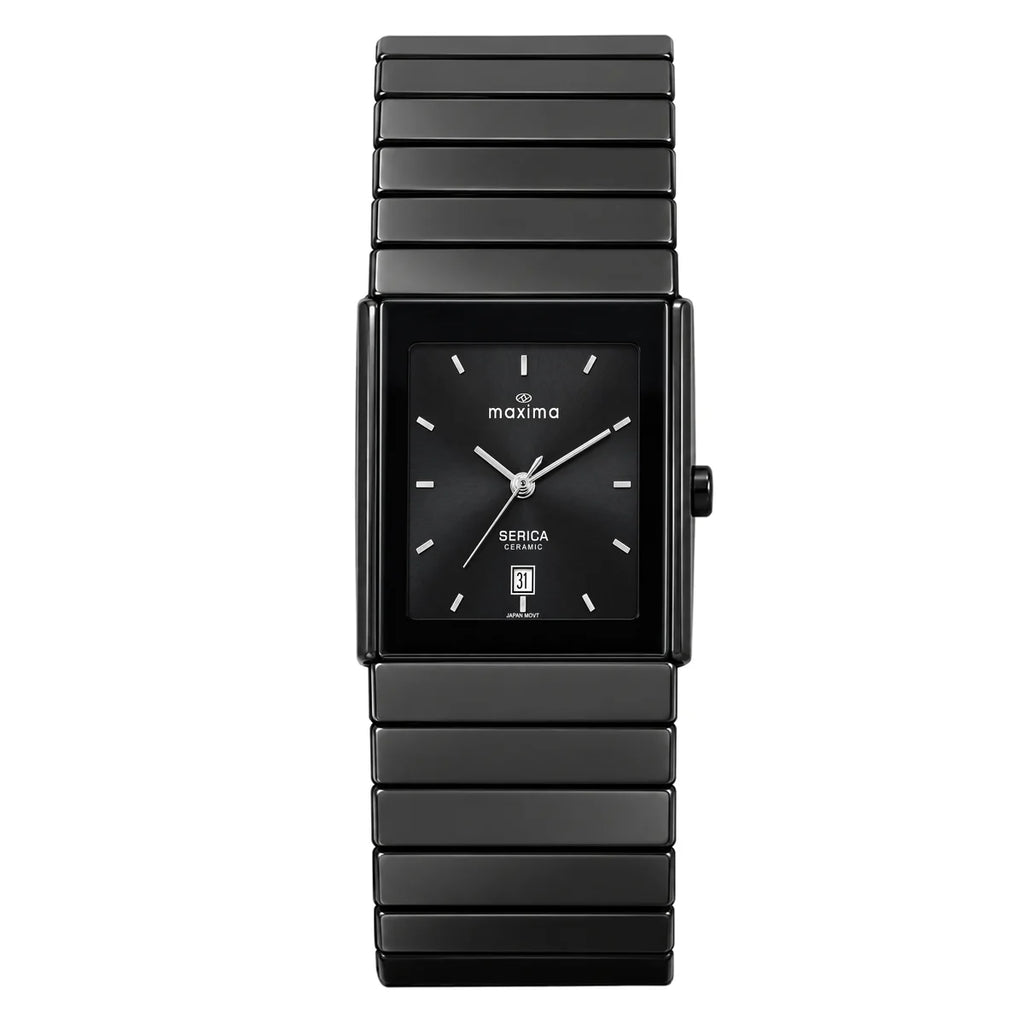 Maxima Serica Black Dial Ceramic Strap Men's Watch 74791CMGJ - view 1
