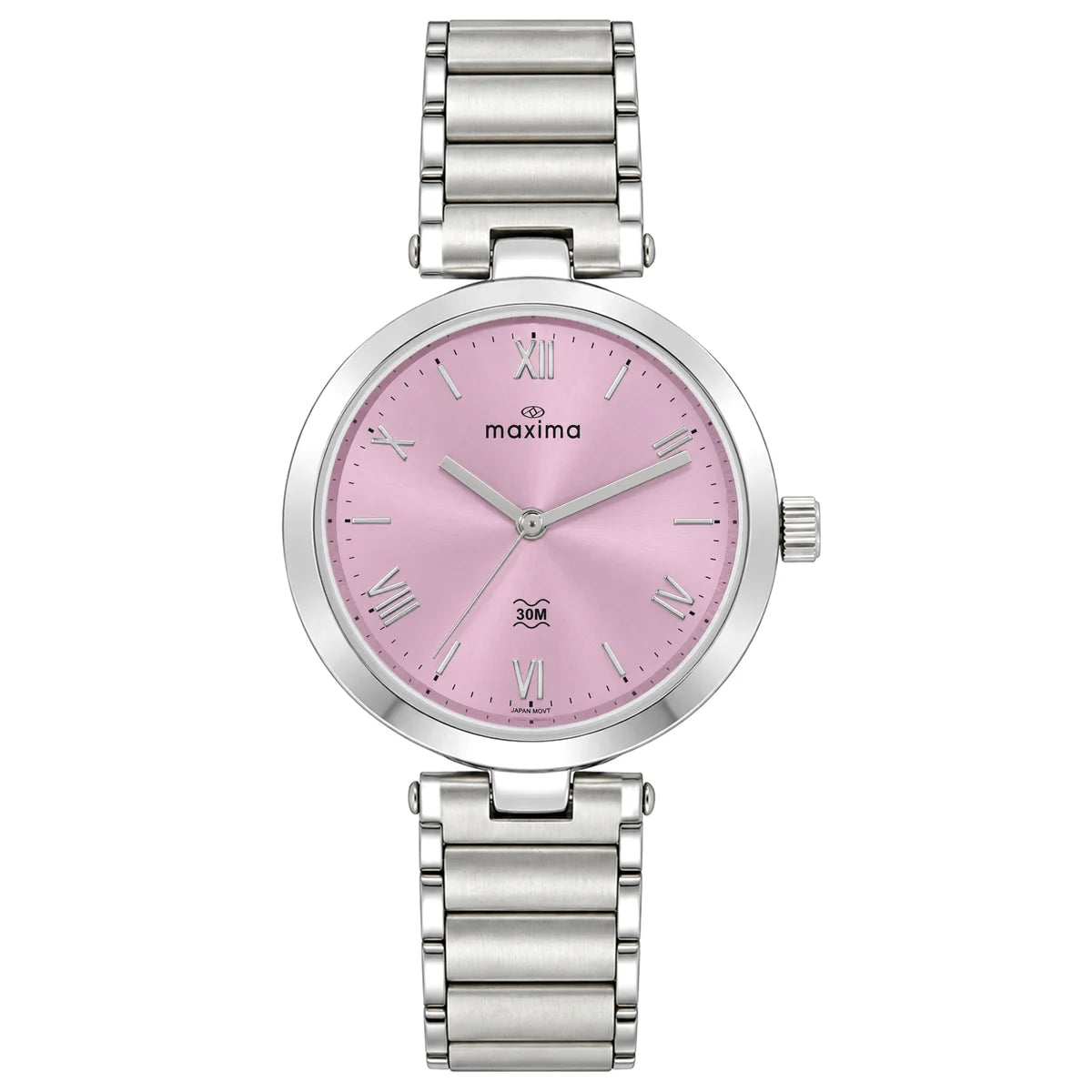 Maxima Attivo Pink Dial Stainless Steel Strap Women's Watch 74921CMLI - view 1