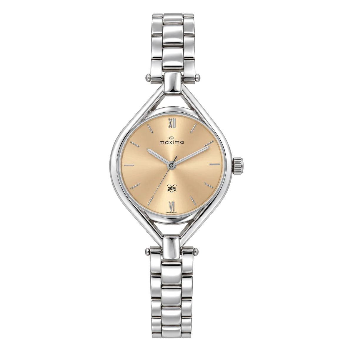Maxima Attivo Peach Dial Stainless Steel Strap Women's Watch 74932CMLI - view 1