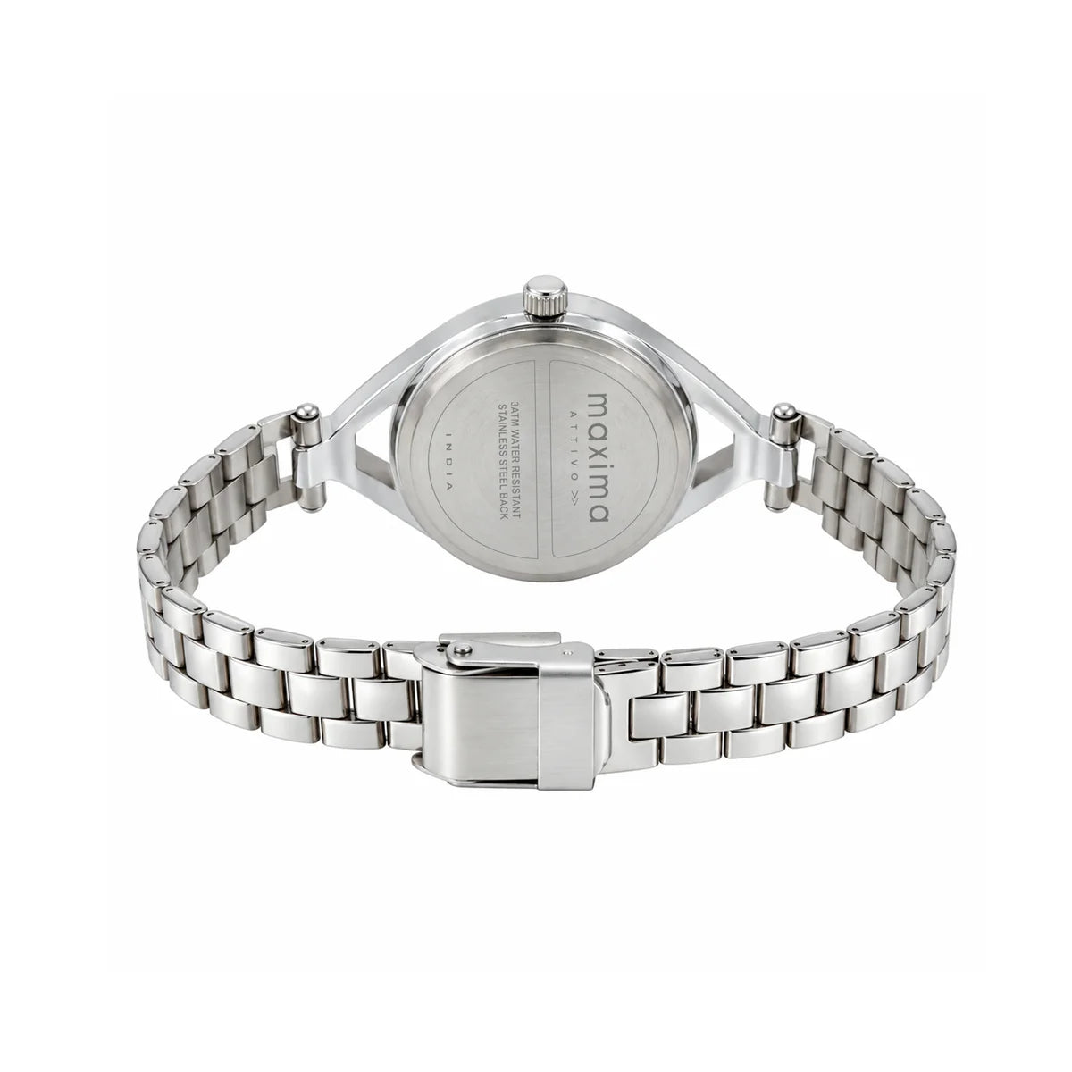 Maxima Attivo Peach Dial Stainless Steel Strap Women's Watch 74932CMLI - view 5