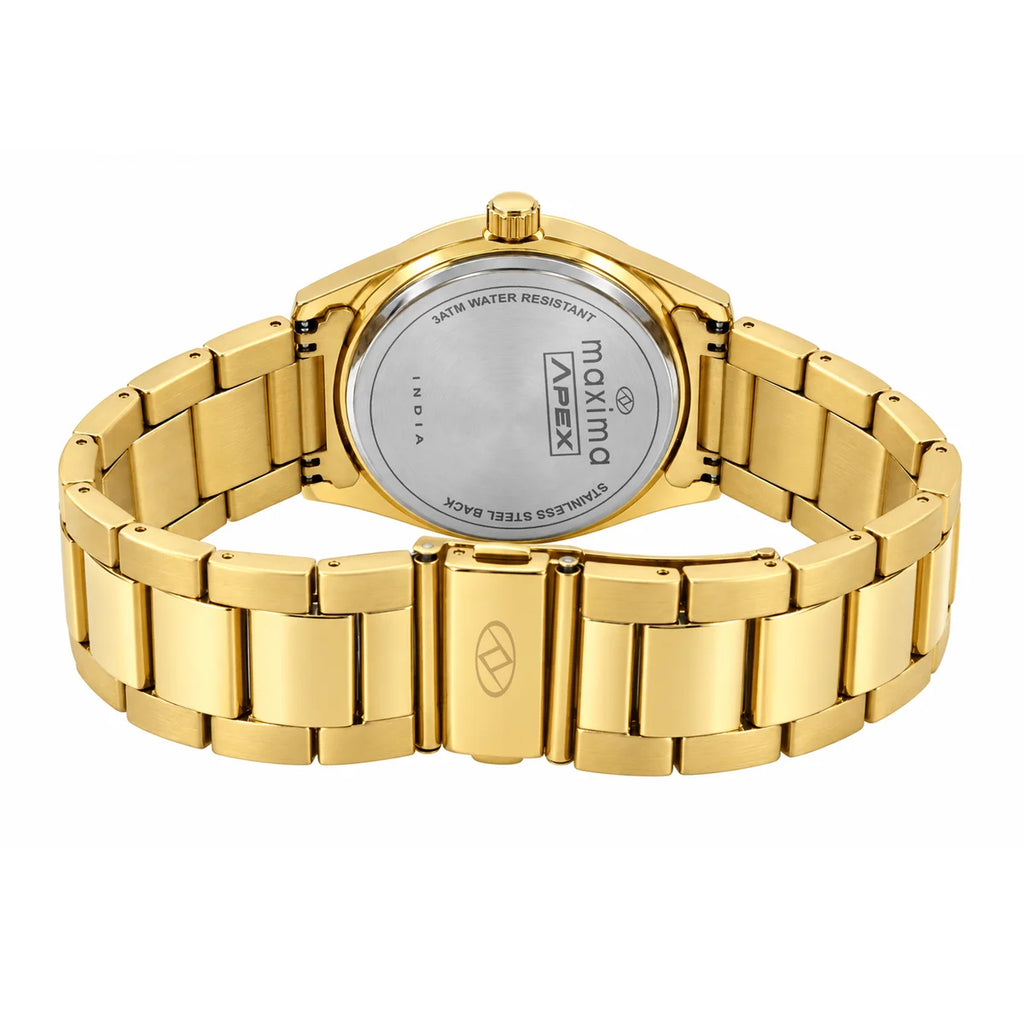 Maxima Apex Gold Dial Stainless Steel Strap Men's Watch 75280CMGL - view 5