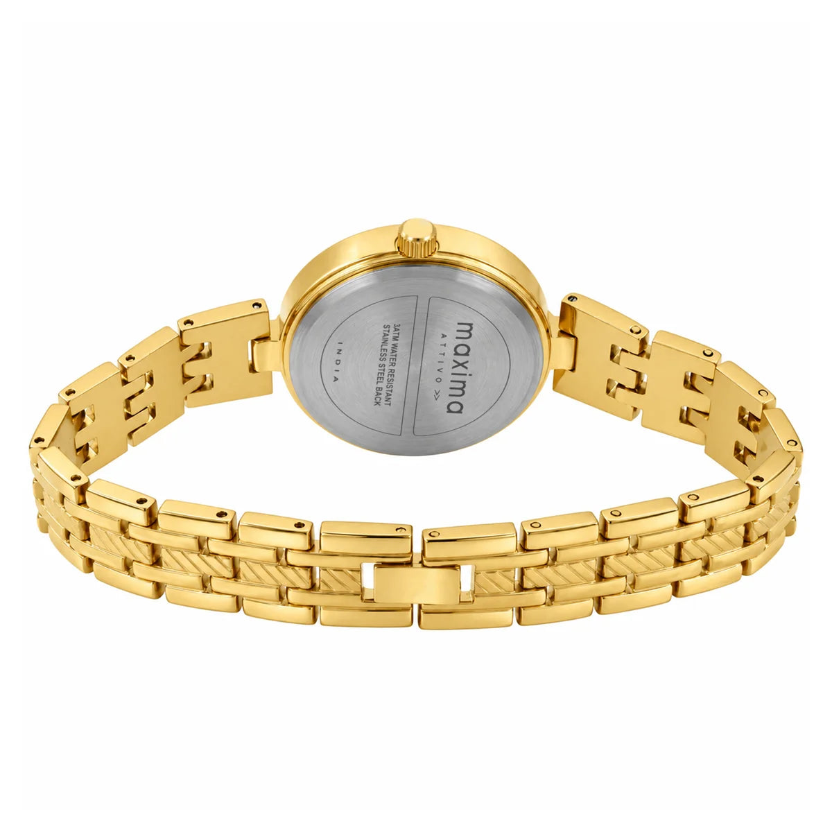 Maxima Gold Gold Dial Brass Strap Women's Watch 75361BMLY - view 5
