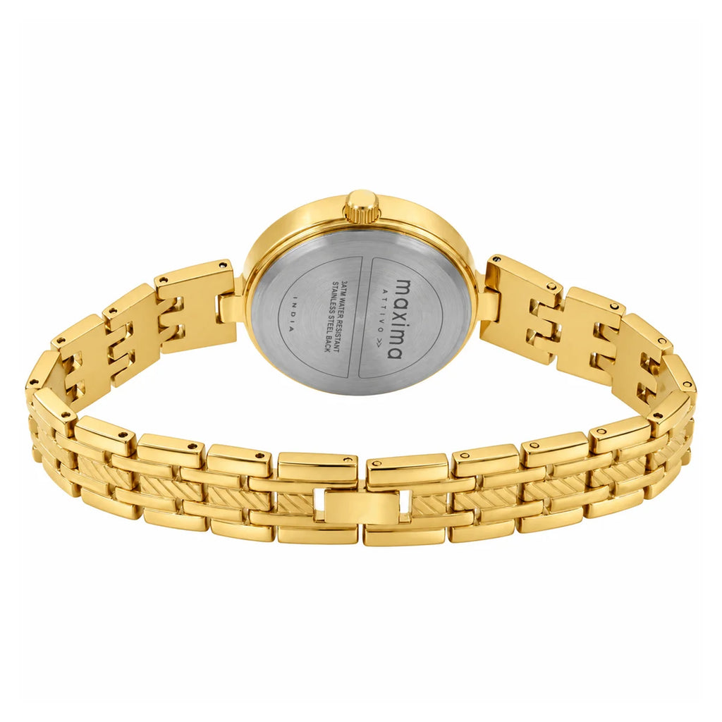 Maxima Gold Wine Dial Brass Strap Women's Watch 75362BMLY - view 5
