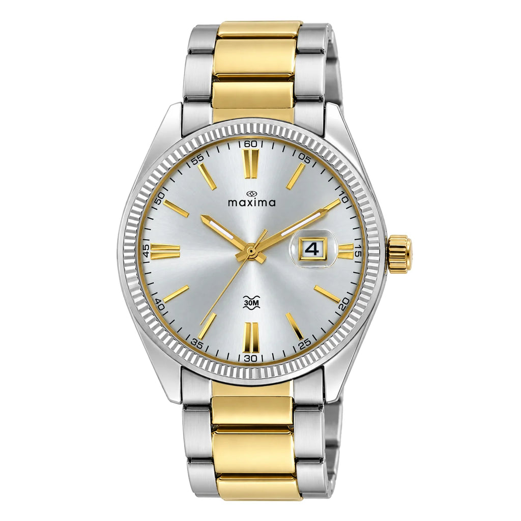Maxima Apex Silver Dial Two-Tone Stainless Steel Strap Men's Watch 75290CMGT - view 1